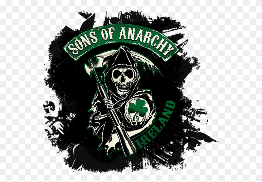 567x522 Sons Of Anarchy Belfast Logo By Bernice Cronin T Shirt Sons Of Anarchy, Person, Human, Pirate HD PNG Download