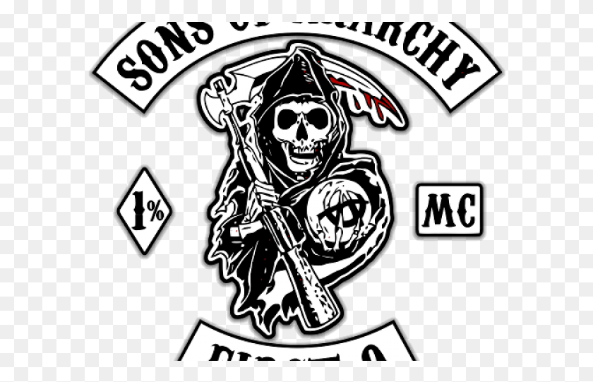 594x481 Sons Of Anarchy Logo Gif, Person, Human, Pirate HD PNG Download