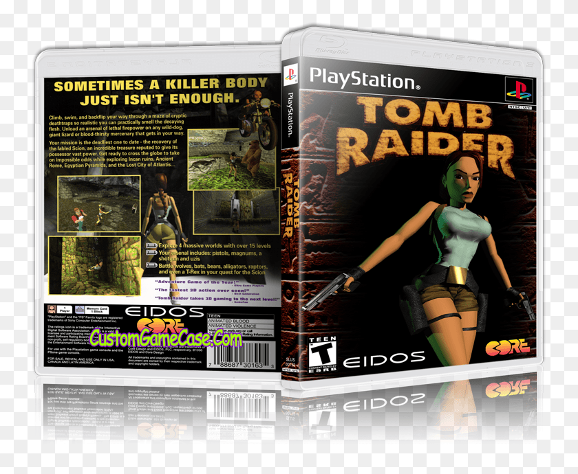 749x630 Descargar Png Sony Playstation 1 Psx Ps1 Tomb Raider 1996, Persona, Ropa Hd Png