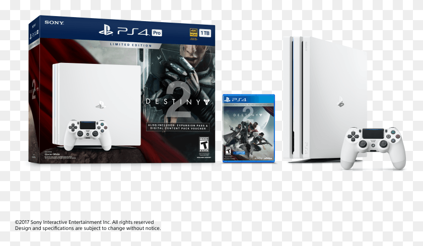 5522x3038 Sony Playstation 4 Pro 1tb Limited Edition Destiny White Ps4 Pro Bundle HD PNG Download