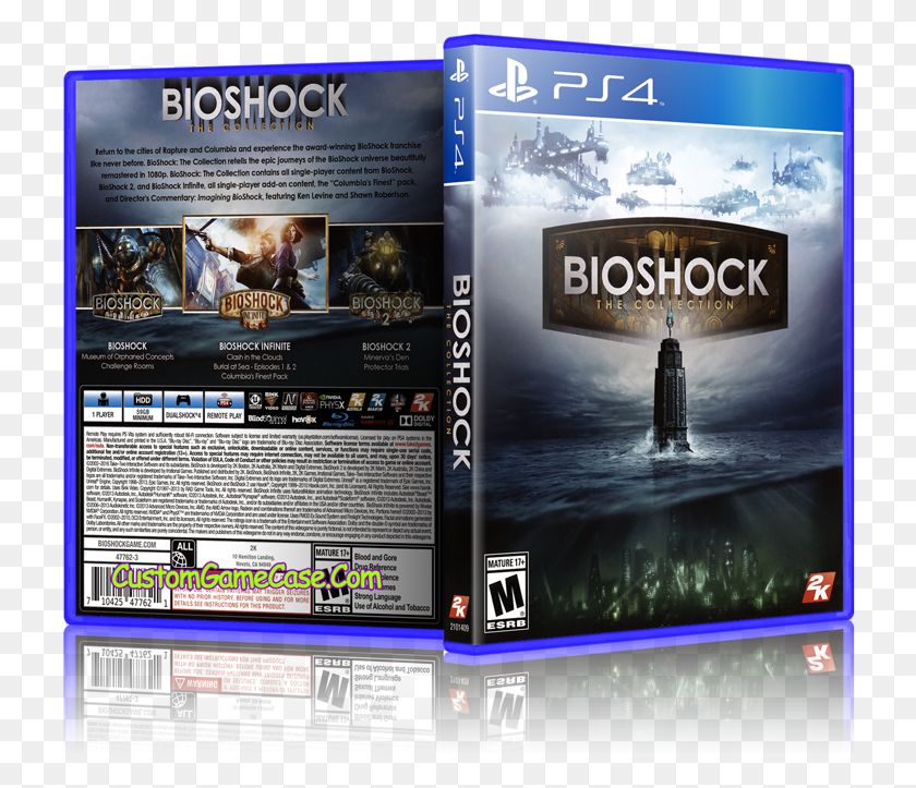 728x663 Descargar Png Sony Playstation 4 Ps4 Bioshock The Collection Ps4 Cover, Dvd, Disk, Monitor Hd Png