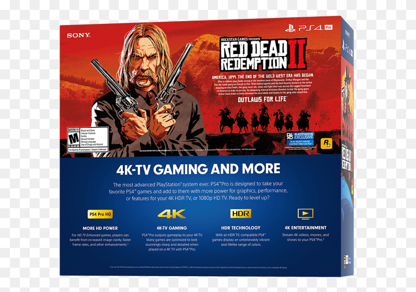 601x529 Sony Red Dead Redemption 2 Ps4 Pro Bundle Red Dead Redemption 2 Ps4 Pro Bundle, Advertisement, Poster, Flyer HD PNG Download
