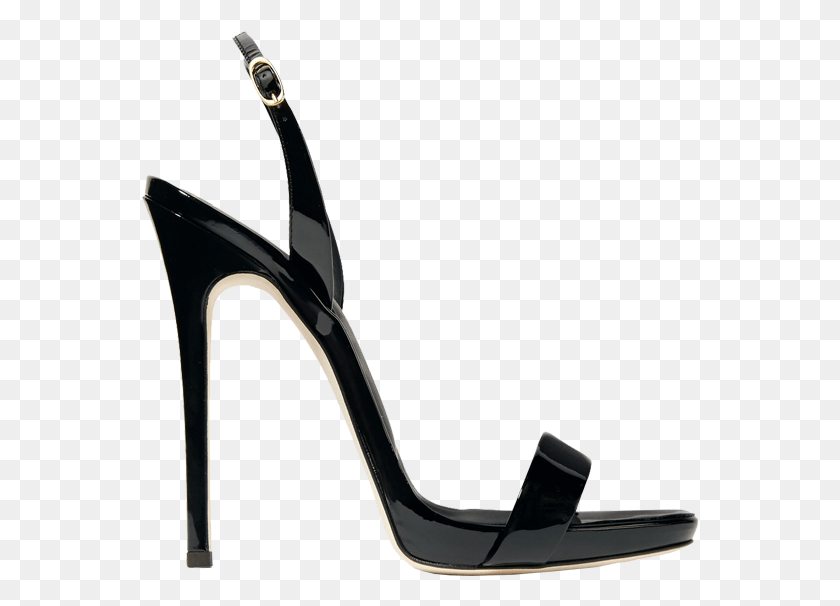 558x546 Sophie Patent Leather Slingback Sandals Giuseppe Zanotti Black Sandals, Clothing, Apparel, Footwear HD PNG Download