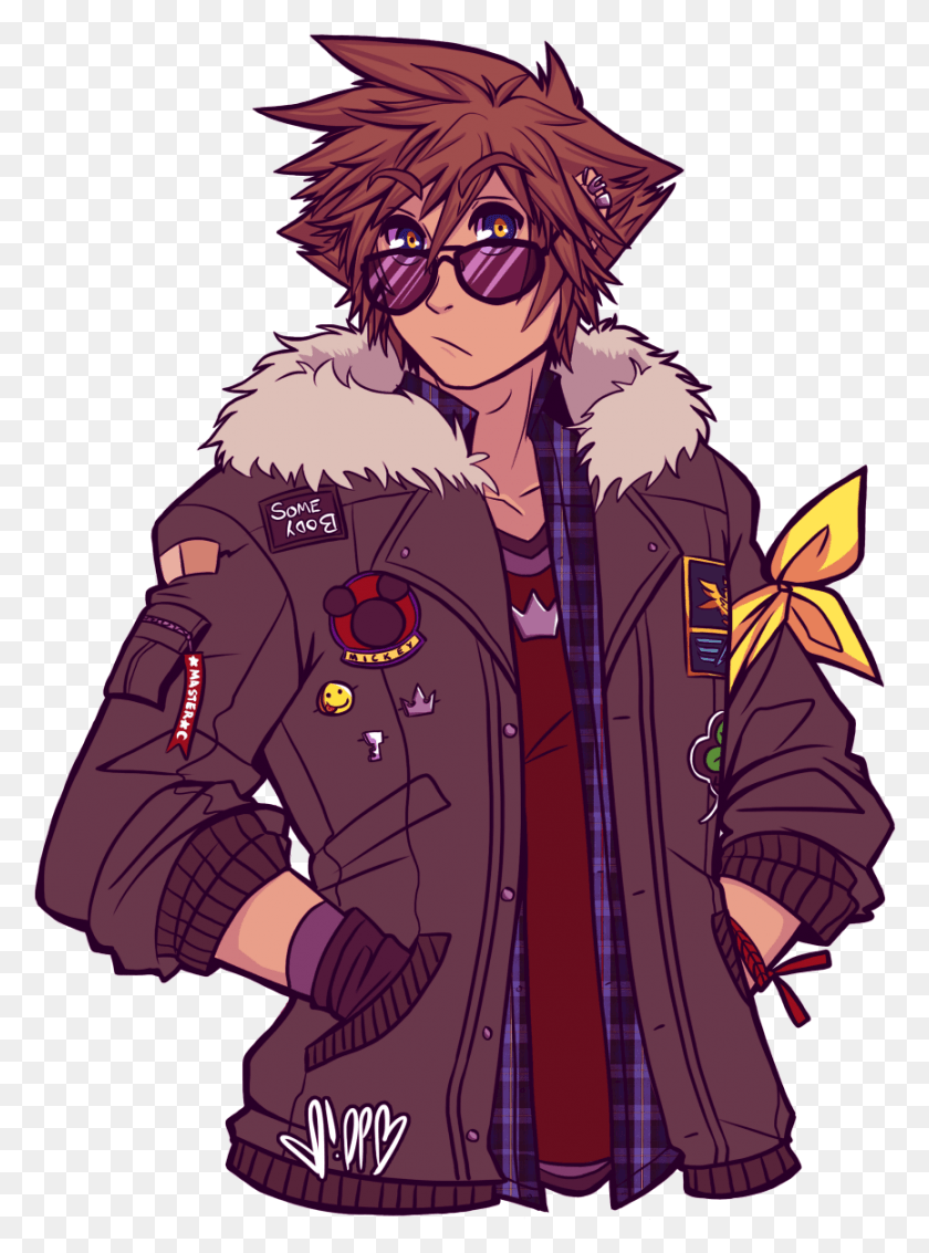 865x1190 Sora And Big Poofy Jackets Two Of My Favorite Things Destiny Islanders Sora, Clothing, Apparel, Coat HD PNG Download