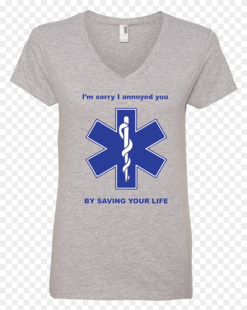 794x1014 Sorry I Annoyed You By Saving Your Life Ladies39 Softball V Neck Shirts, Clothing, Apparel, T-shirt HD PNG Download