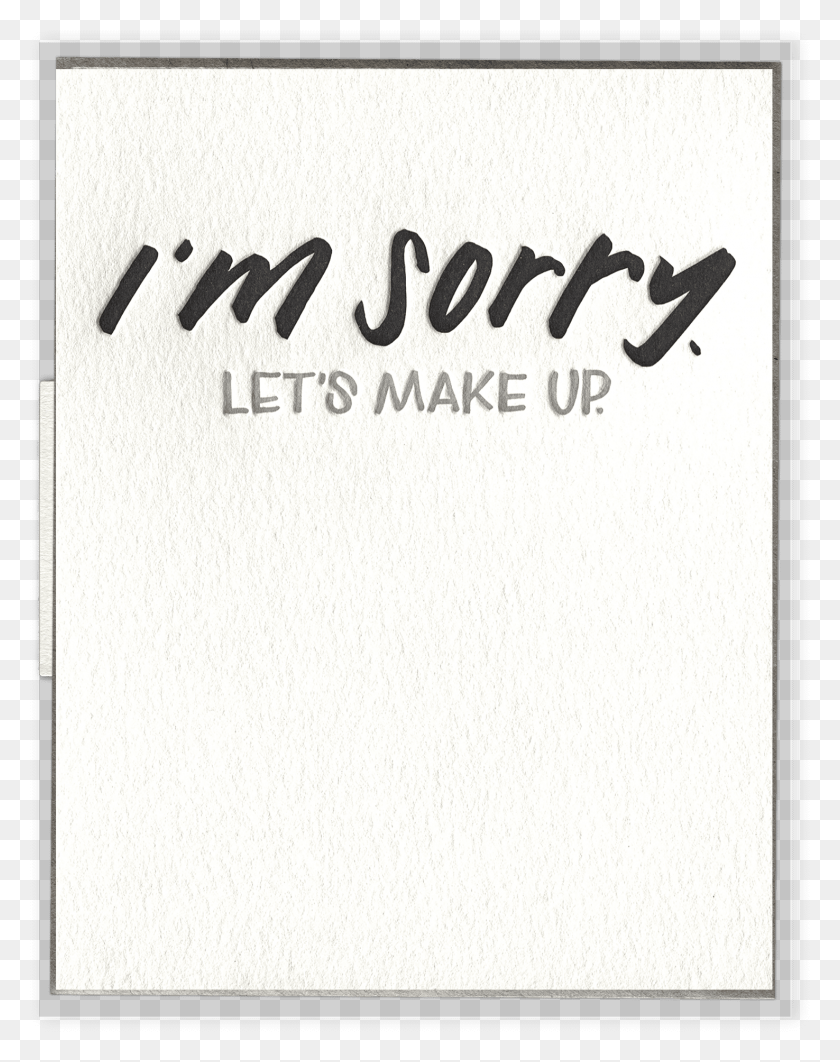 1475x1895 Sorry Letterpress Greeting Card Calligraphy, Text, Handwriting, Rug HD PNG Download