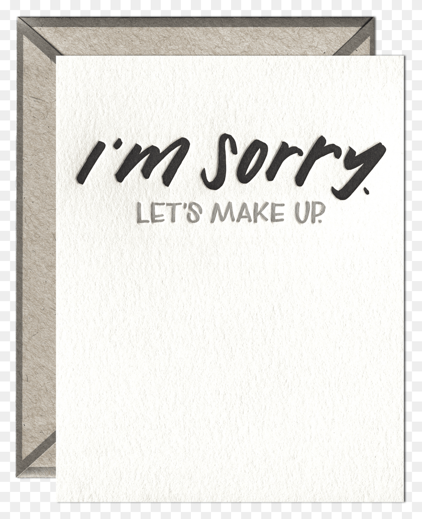 1525x1906 Sorry Letterpress Greeting Card With Envelope Handwritten Happy Birthday Card, Text, Handwriting, Rug HD PNG Download