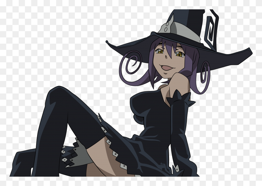 5000x3446 Soul Eater Blair Transparent Anime Witches Anime Blair Soul Eater Render, Clothing, Apparel, Text HD PNG Download