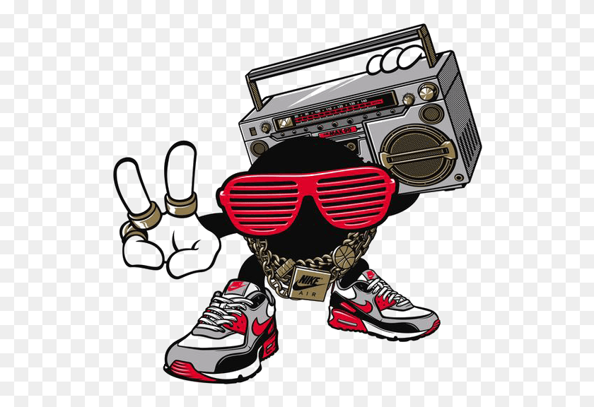 527x516 Sonido Nike Ilustración Camiseta Graffiti Zapato Rock Mister Bad Airs, Ropa, Vestimenta, Calzado Hd Png