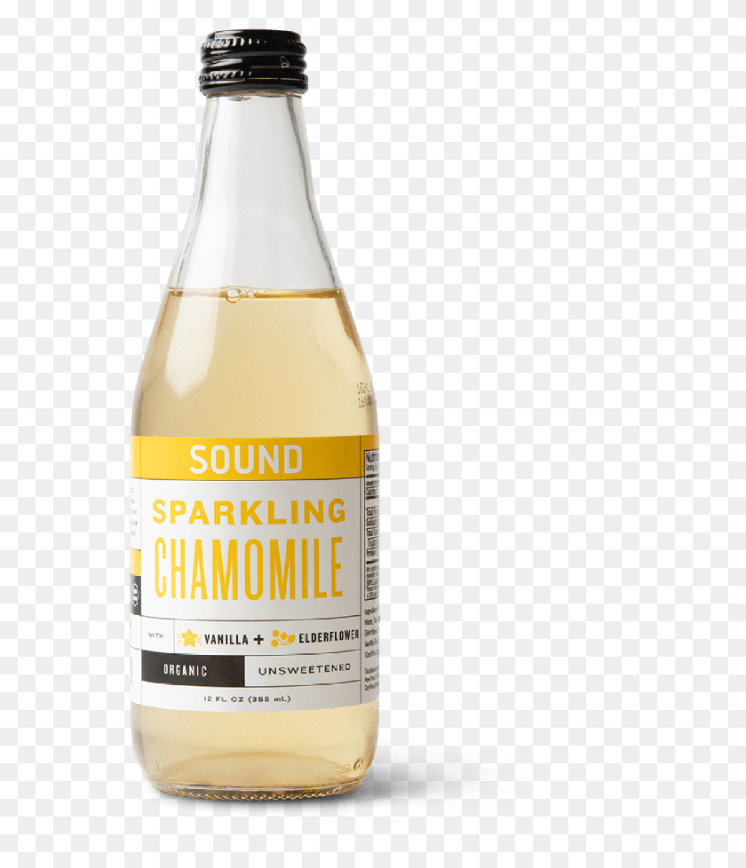 553x918 Sound Sparkling Chamomile Tea Glass Bottle, Label, Text, Beer HD PNG Download