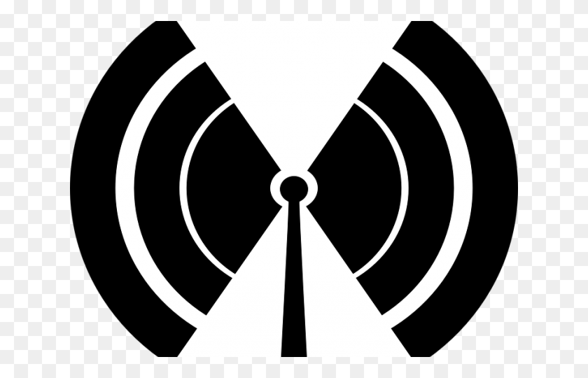 640x480 Sound Wave Clipart Black And White Wifi Images Transparent Background, Lighting, Stencil HD PNG Download