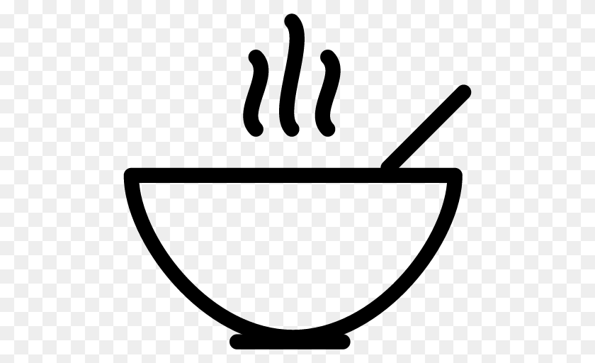 Soup Icon Line Iconset Iconsmind, Gray Sticker PNG