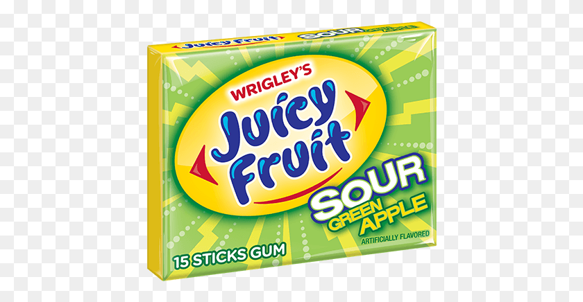 418x376 Sour Green Apple Juicy Fruit Gum, Food, Text Descargar Hd Png