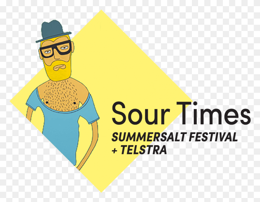882x671 Sour Times Summersalt Festival Telstra Illustration, Label, Text, Poster HD PNG Download