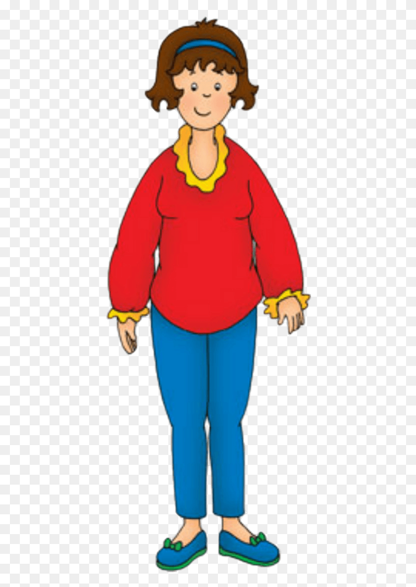 416x1127 Source 56e63b301cafe Caillou Mom, Sleeve, Clothing, Apparel HD PNG Download