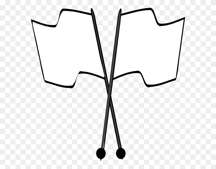 600x596 Источник Белые Флаги Скрещенные, Лук, Лампа, Символ Hd Png Скачать