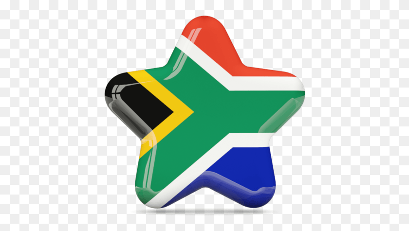 414x415 South African Flag Glossy Star Graphics Image South African Flag Star, Symbol, Clothing, Apparel HD PNG Download