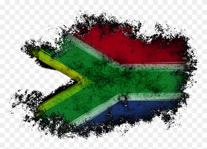1203x843 South African Flag South African Flag Tattoo, Symbol, Triangle, Star Symbol HD PNG Download
