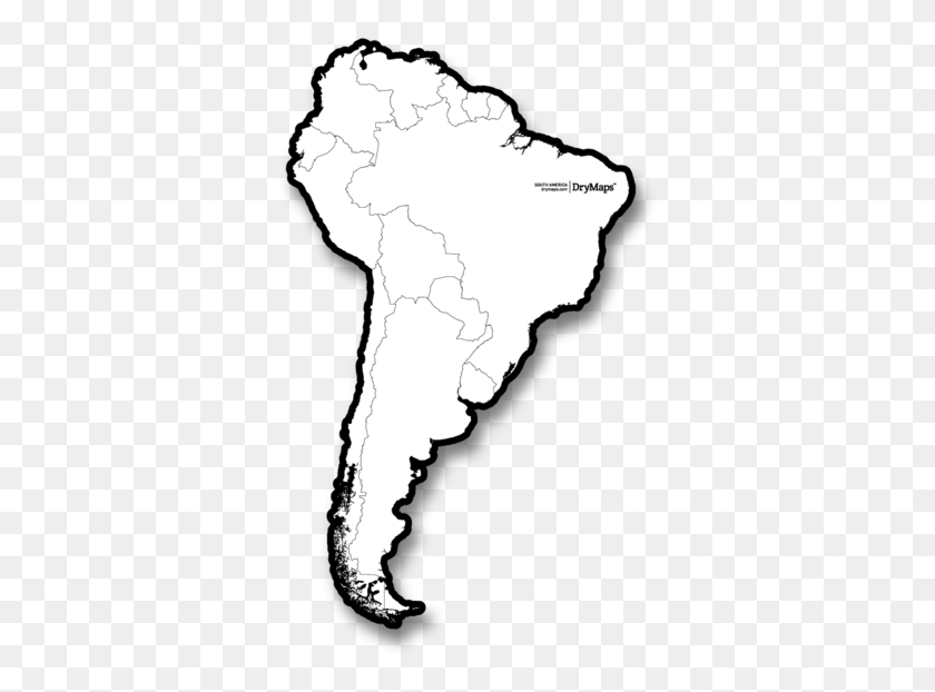 345x562 South America, Map, Diagram, Plot HD PNG Download