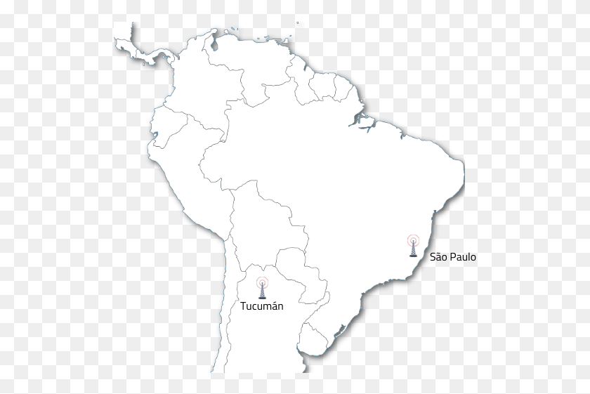 517x501 Карта Южной Америки С Выделением Гайаны, Диаграмма, Атлас, Участок Hd Png Скачать