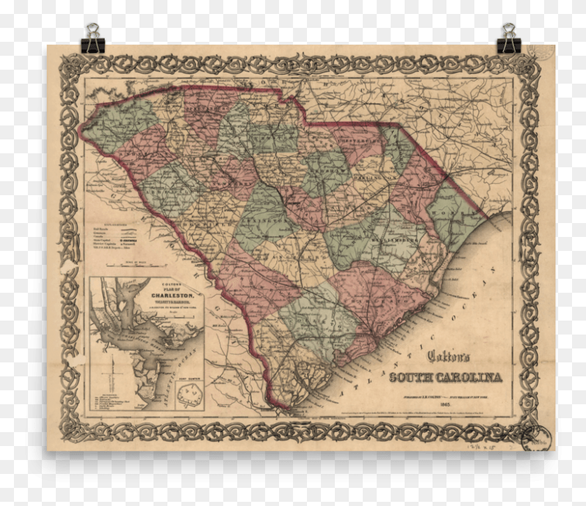 799x683 Карта Южной Каролины Гражданская Война Карта Южной Каролины, Диаграмма, Атлас, Участок Hd Png Скачать