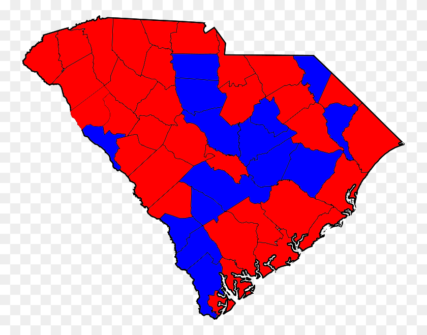 752x599 South Carolina Senatorial Election Results By County South Carolina Election Map By County, Plot, Diagram, Atlas HD PNG Download