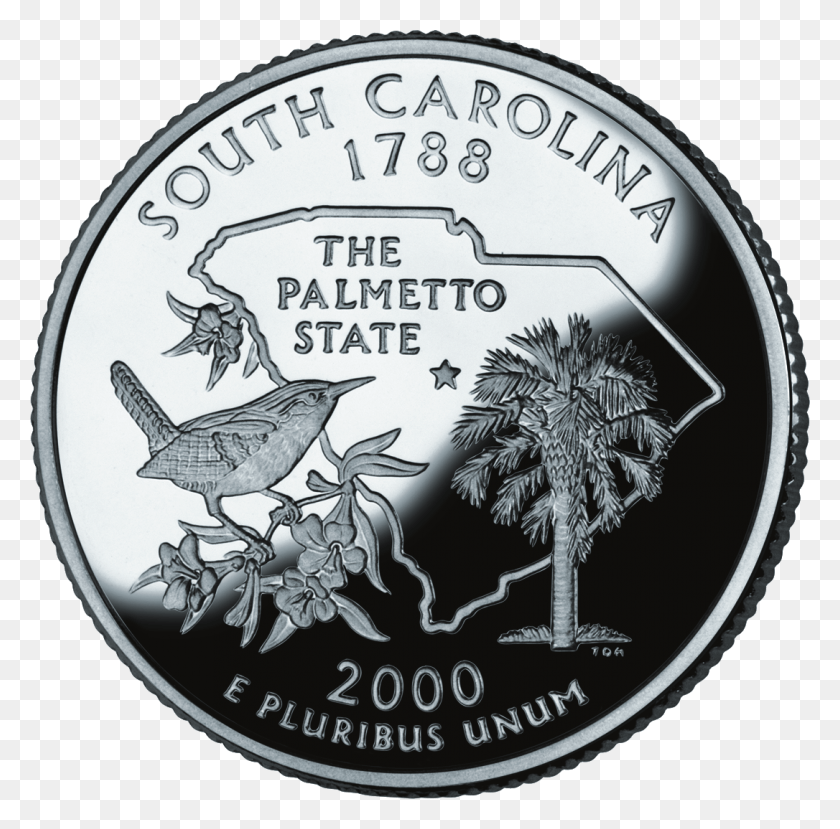 1086x1072 South Carolina State Quarter Quarter Dollar South Carolina, Nickel, Coin, Money HD PNG Download