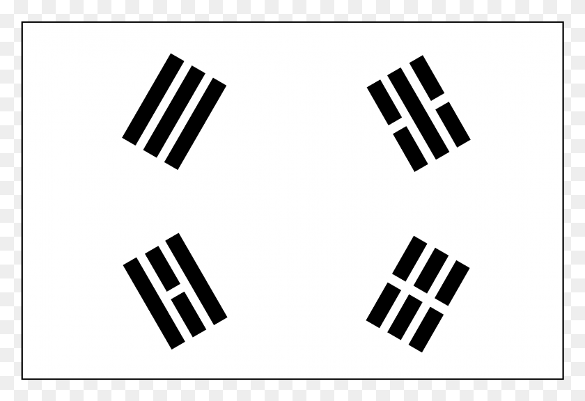 2197x1455 South Korea Logo Black And White South Korea Flag Background, Stencil, Symbol, Trademark HD PNG Download