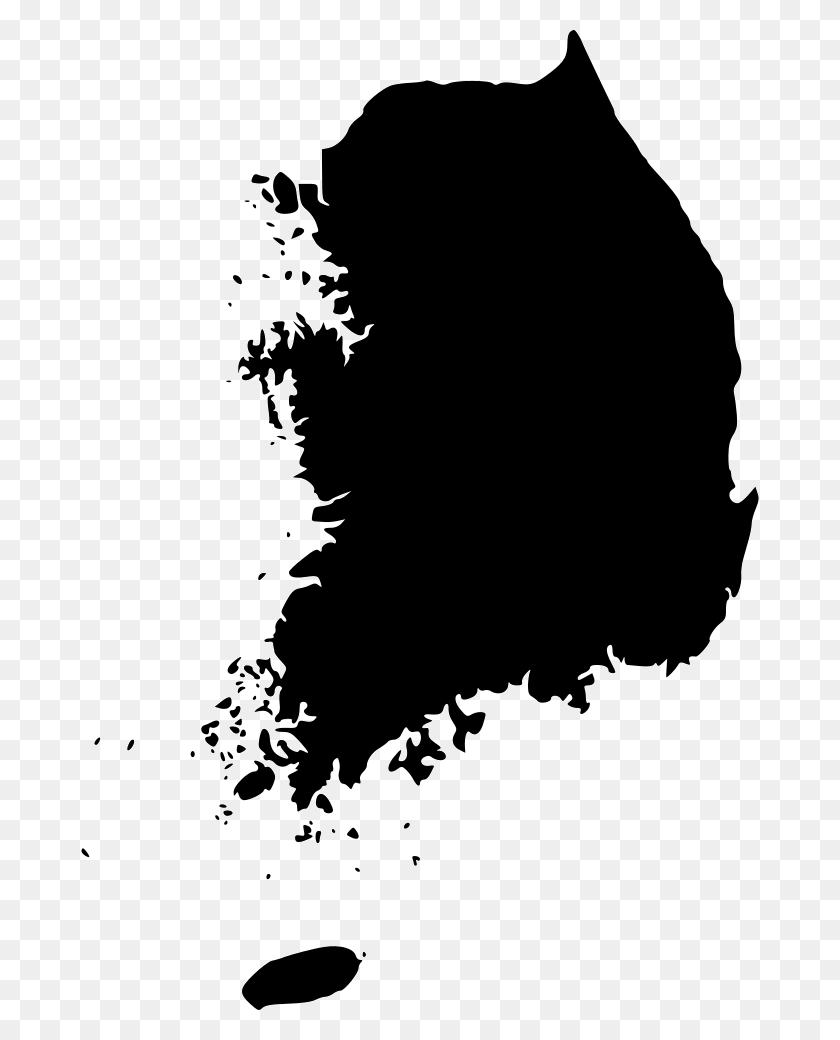 South Korea Map Glowing Silhouette Outline Made Of St - vrogue.co