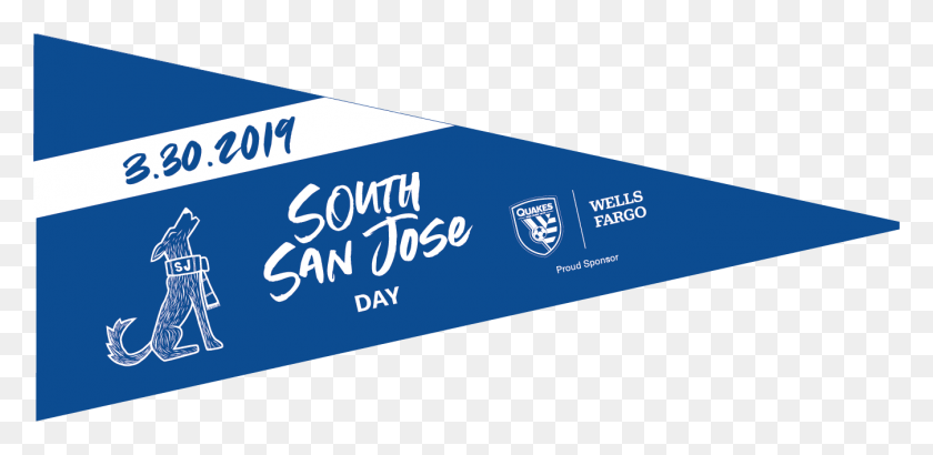 1348x605 South San Jose Day Pennant Wells Fargo, Text, Label, Toothpaste HD PNG Download