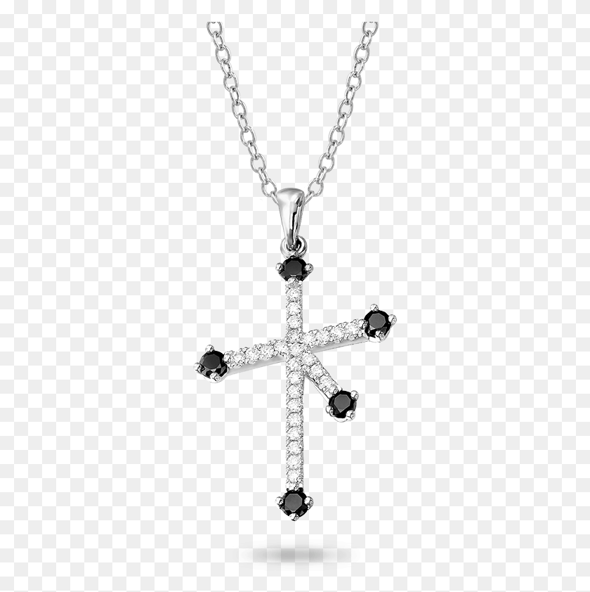 293x782 Southern Cross Black And White Diamond Micro Set Pendant Locket, Symbol, Crucifix, Gemstone HD PNG Download