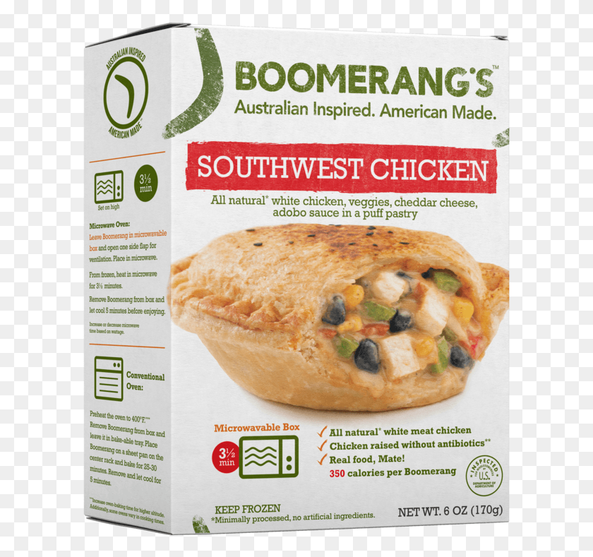 605x729 Southwest Chicken Left Side Boomerang39s Southwest Chicken Pies, Food, Bread, Dessert HD PNG Download