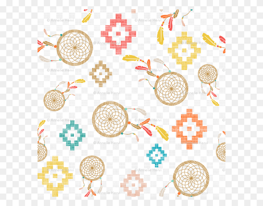 600x600 Southwest Mrshervi Spoonflower Circle, Pattern, Doodle Descargar Hd Png