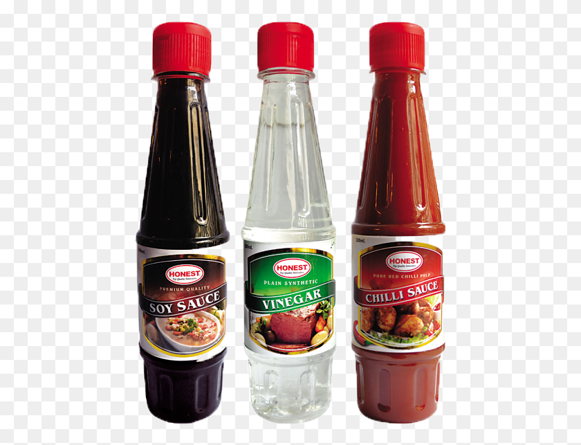 451x583 Descargar Png / Salsa De Soja Salsa De Chile Amp Vinger Botella De Plástico, Etiqueta, Texto, Alimentos Hd Png