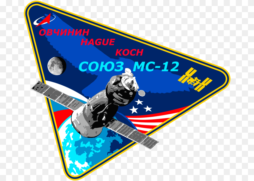 687x600 Soyuz Ms 12 Mission Patch Soyuz Ms 12 Patch, Astronomy, Outer Space Transparent PNG