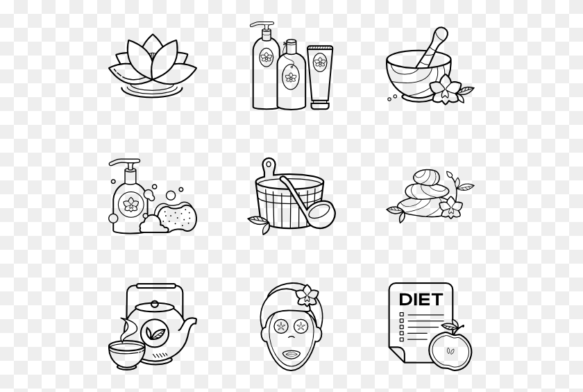529x505 Spa Hand Drawn Spa Icon, Gray, World Of Warcraft HD PNG Download