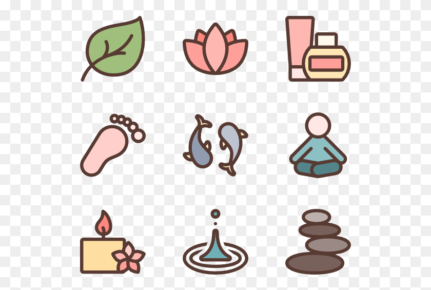 529x505 Spa Icons Colored Family Icon, Text, Label, Alphabet HD PNG Download
