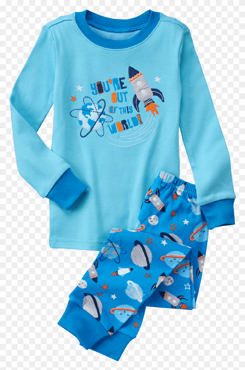 1119x1735 Space 2 Piece Gymmies Pajamas, Clothing, Apparel, Sleeve HD PNG Download