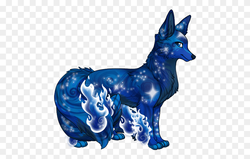 478x474 Space Galaxy Stars Wolf Star Blue Freetoedit Anime Cute Demon Wolf, Mammal, Animal, Toy HD PNG Download