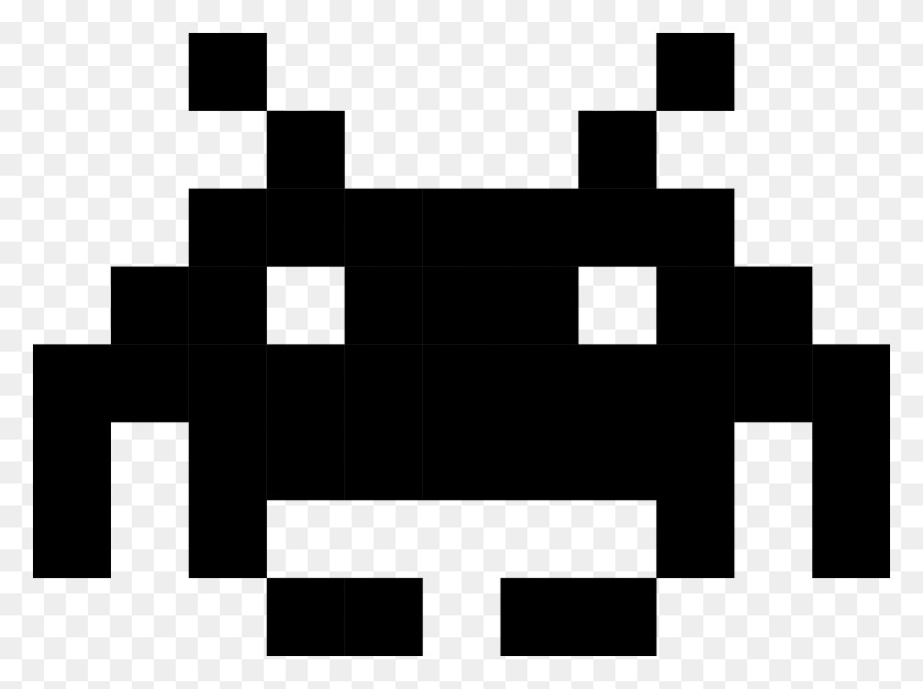 1626x1183 Space Invaders 8 Bit Space Invader, Stencil, Pac Man, Cross HD PNG Download