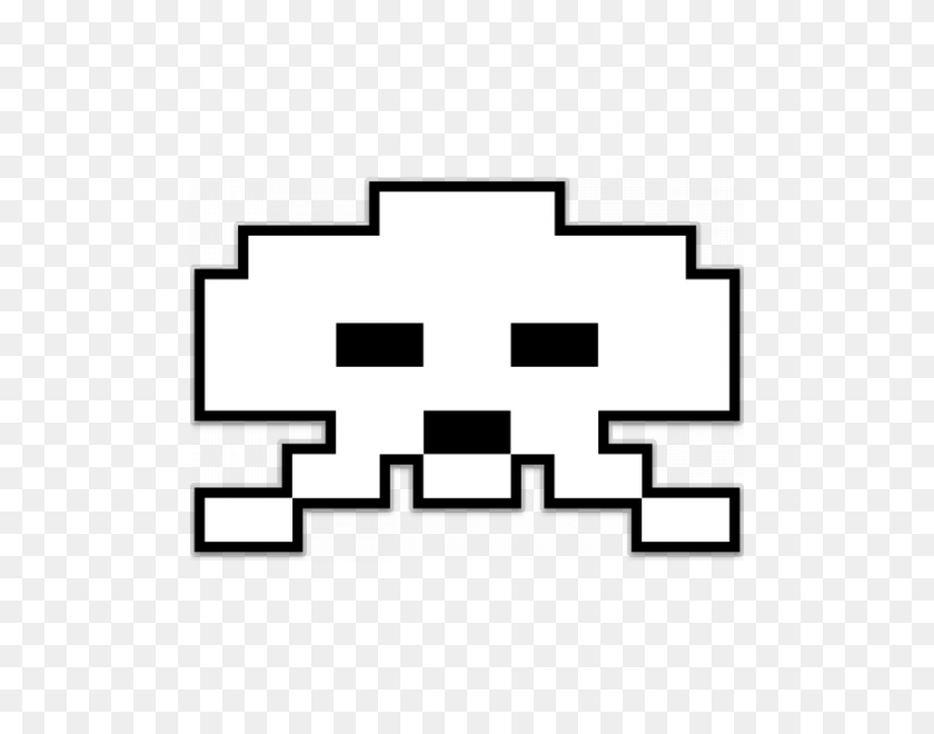 600x600 Space Invaders Alien Space Invaders Alien Sprite, First Aid, Stencil, Pac Man HD PNG Download