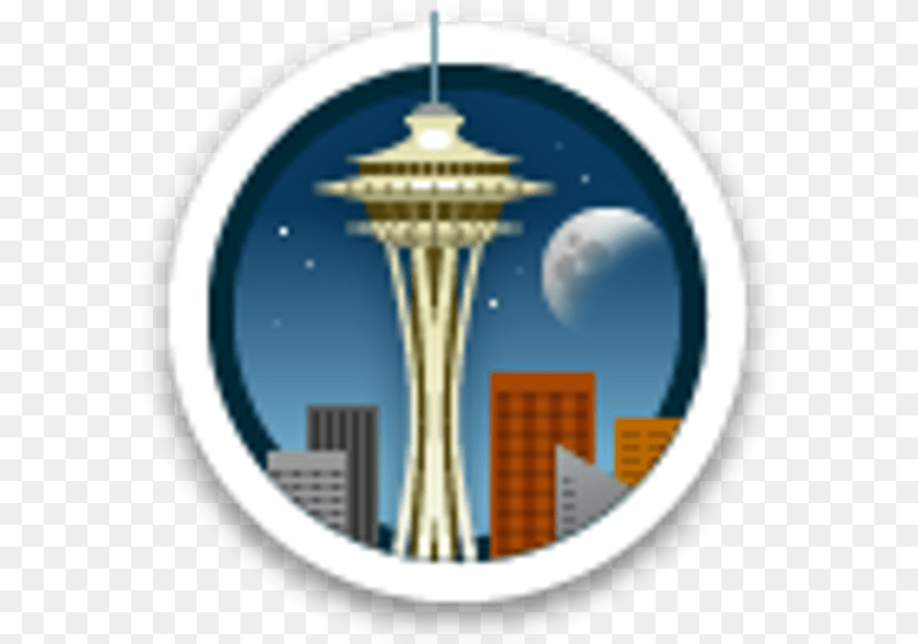 601x589 Space Needle Clipart Download Clock Tower, City, Light Sticker PNG