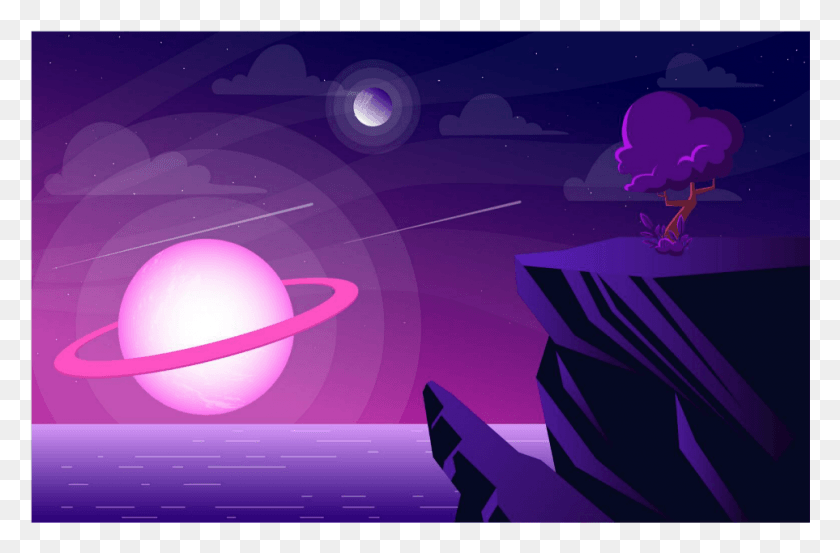 963x609 Space Purple Background Landscape Planet Graphic Design, Outdoors, Nature, Graphics Descargar Hd Png