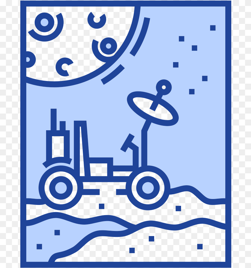 Space Rover Icon Space Icons Rover, Bulldozer, Machine, Art Sticker PNG