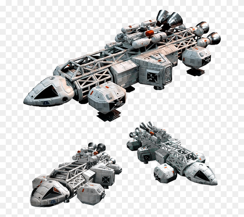 687x689 Space Ship Model Moon Base Alpha 1 Isolated Toy Vehicle, Spaceship, Aircraft, Transportation HD PNG Download