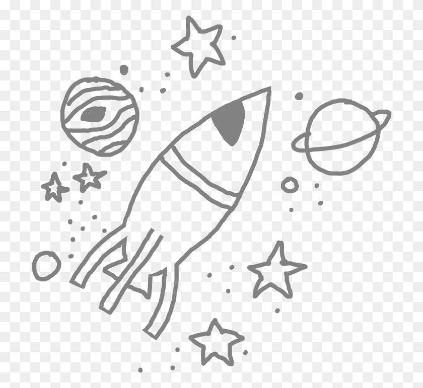 716x711 Space Spaceship Outerspace Planets Galactic Roc Galaxy Doodle Transparent Background, Graphics, Stencil HD PNG Download