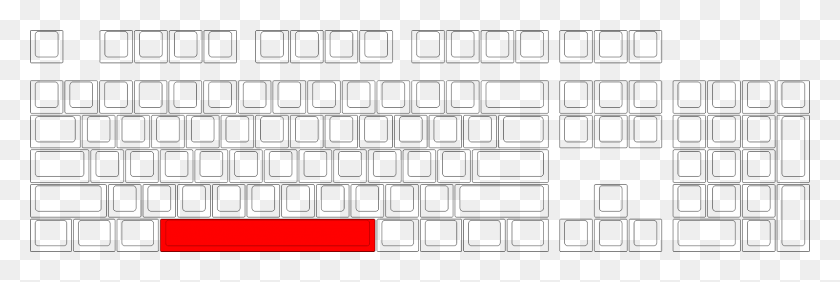 1598x455 Spacebar Cherry Mx Keycap Blank Parts Of Keyboard, Computer, Electronics, Computer Keyboard HD PNG Download