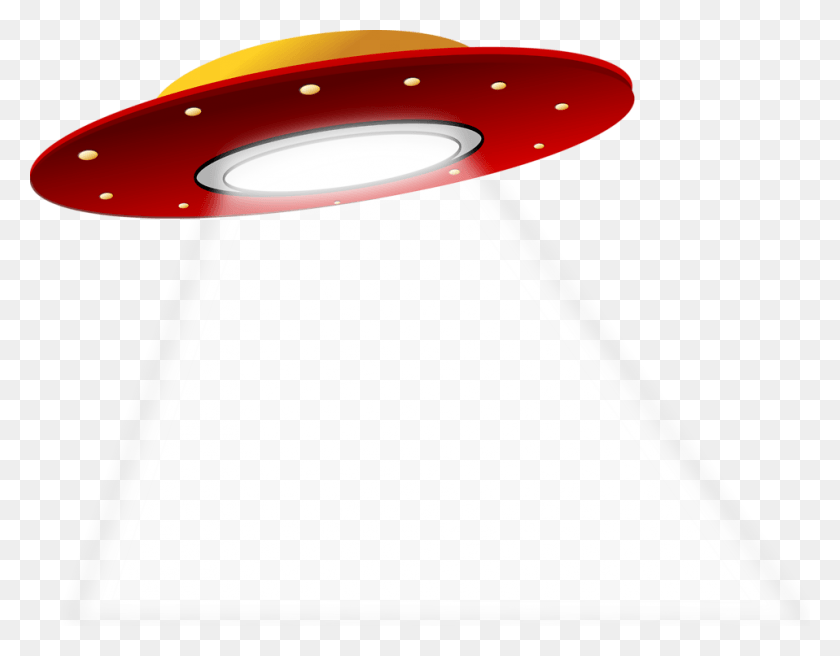 958x733 Spaceship Clipart Flying Saucer Alien Abduction Transparent, Lighting, Lamp, Disk HD PNG Download