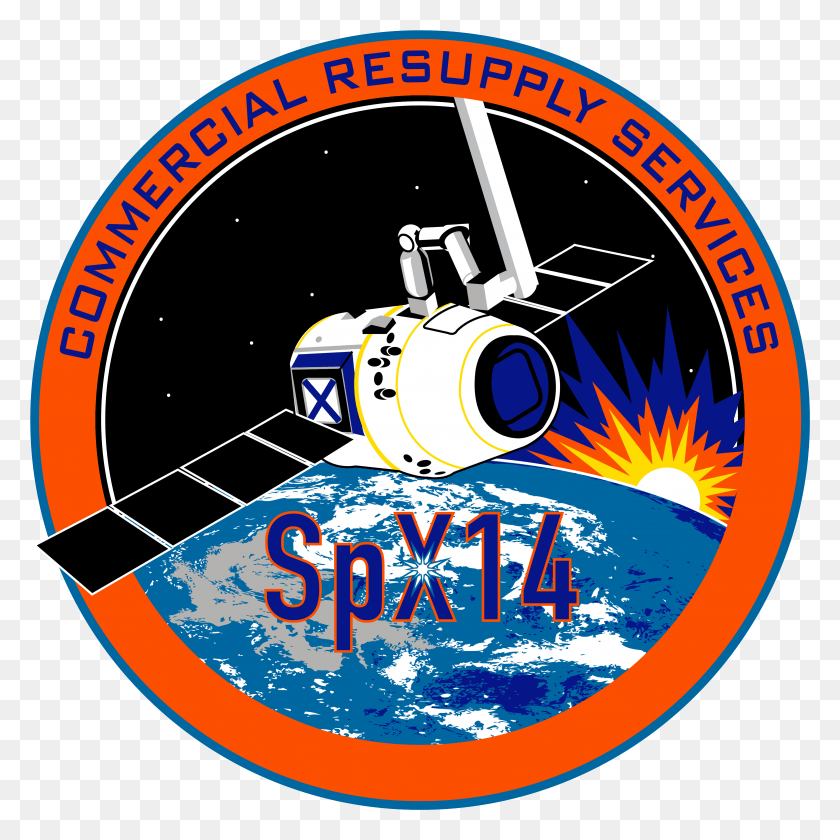 3901x3901 Spacex Crs 14 Parche, Logotipo, Símbolo, Marca Registrada Hd Png