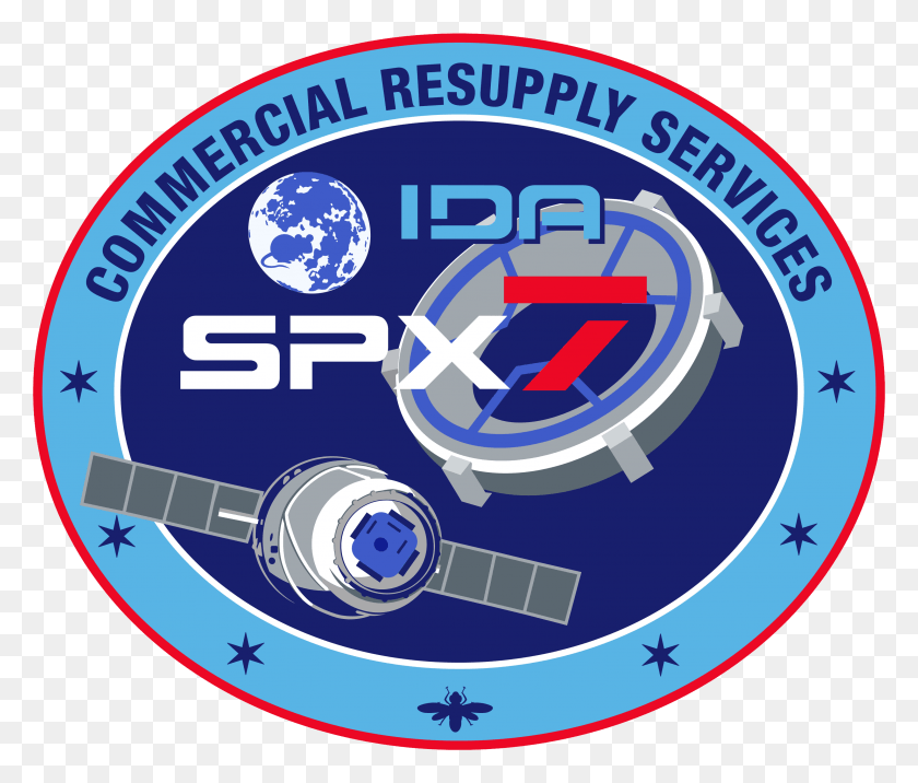 2999x2526 Spacex Crs 7 Patch Circle, Label, Text, Disk HD PNG Download